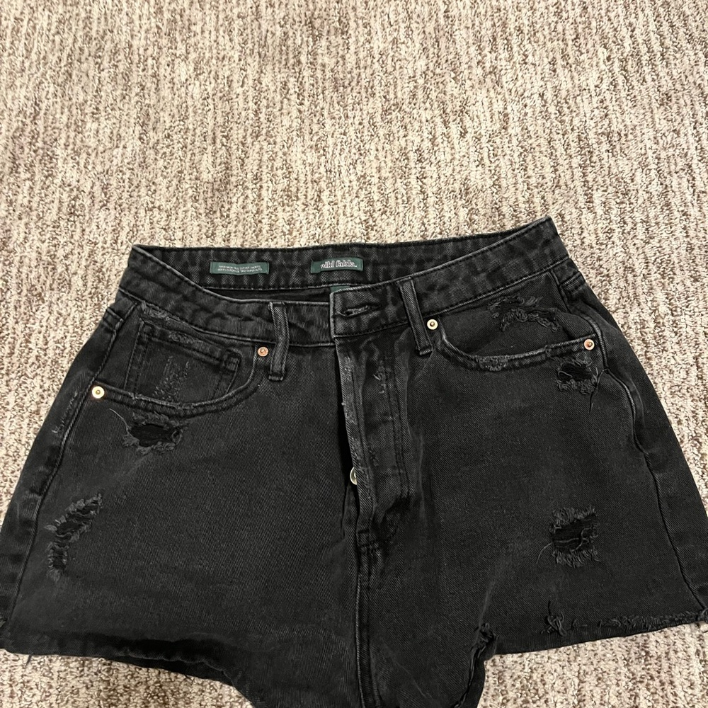 Wild Fable Black Ripped Jean Shorts